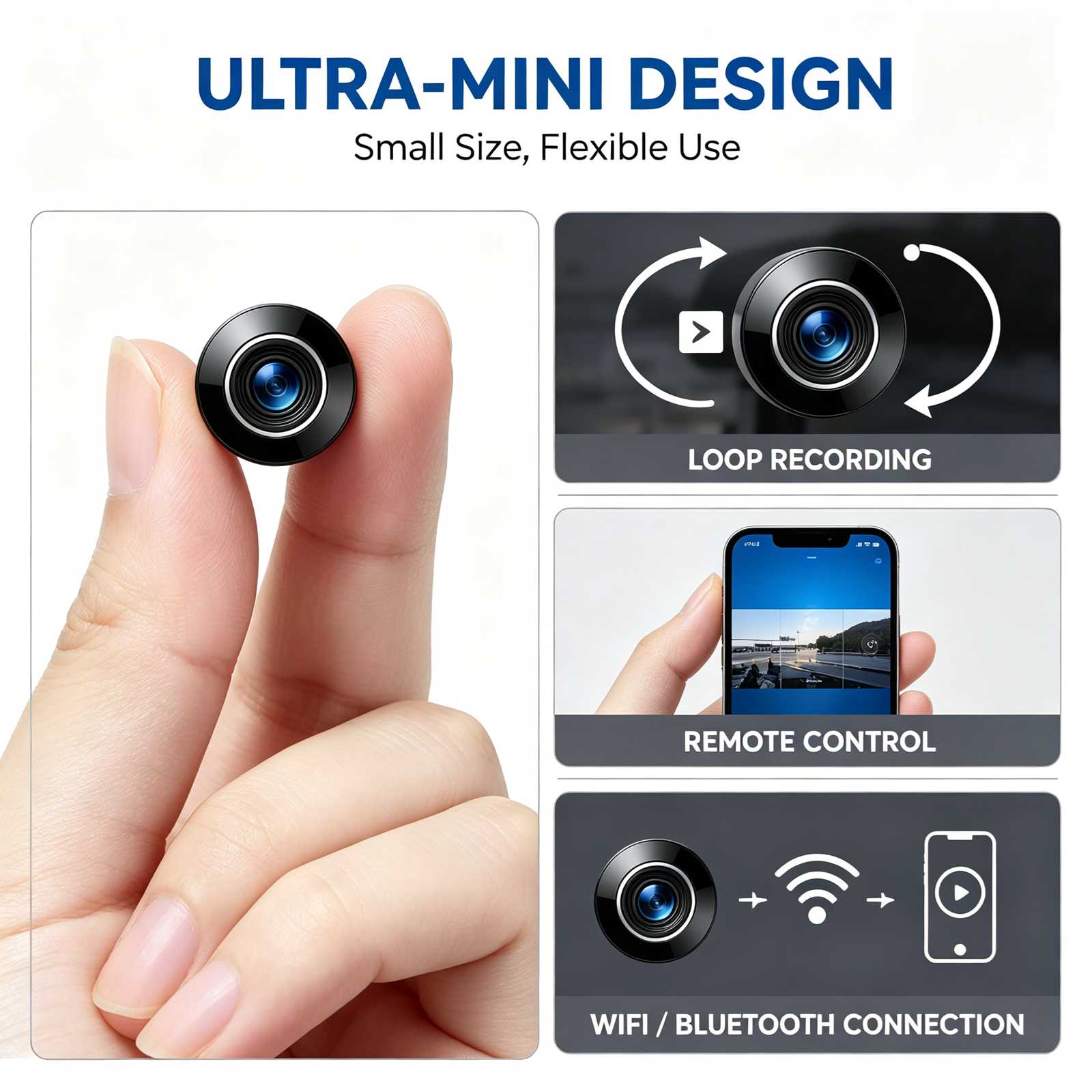Interior Design Remote - Câmera de segurança mini E4 com