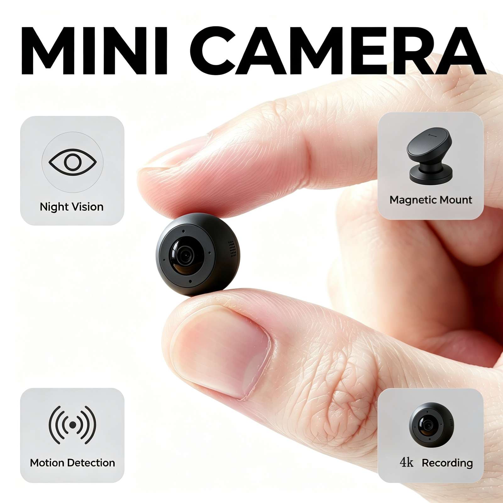 Interior Design Remote - Câmera de segurança mini E1 com